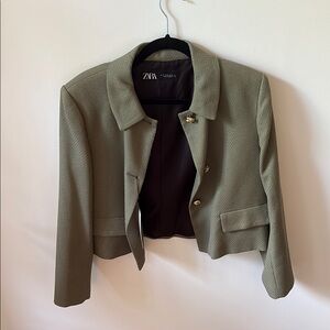 Zara Women's Olive Green Blazer